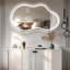 Lunara UL Certified Asymmetrical Frontlit&Backlit LED Bathroom Vanity Mirror, Irregular Wall Mirror with 4mm Tempered Glass, Dimmable-1461967246