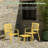 3 Piece Patio Bistro Set, Outdoor Steel Furniture Set, Stackable Modern Conversation Sets For Balcony Garden Deck Patio W/2 Chairs 1 Table, Yellow-1068392262