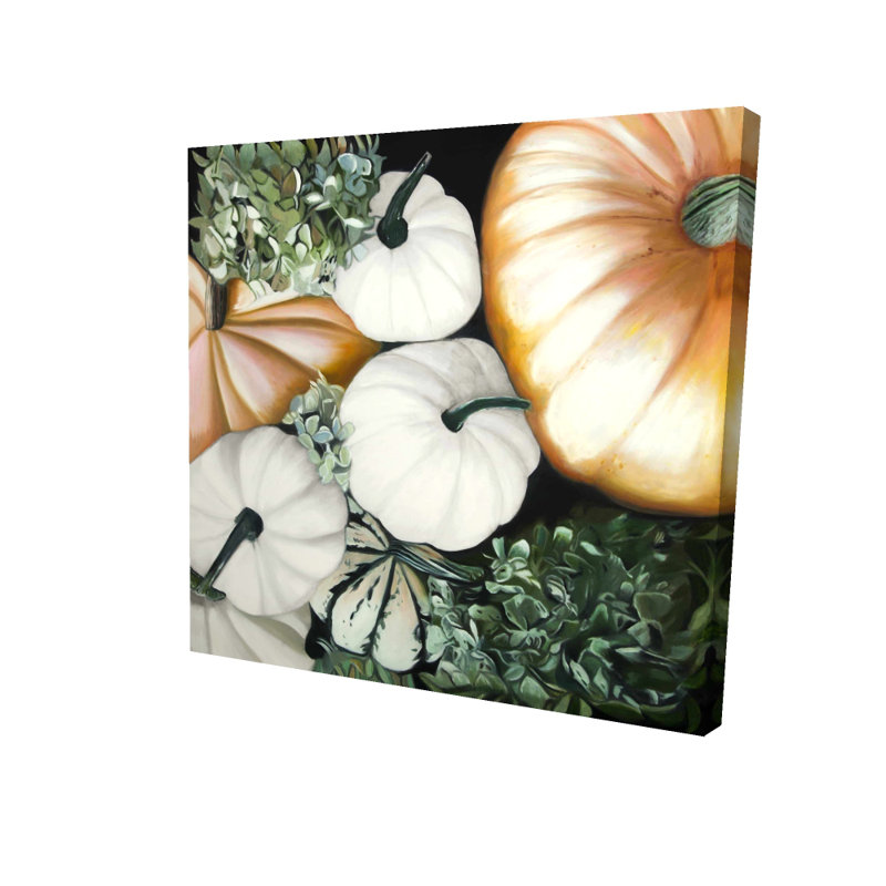 Automne citrouilles - Toile de cuisine pour la maison, H 36 po x l 36 po
