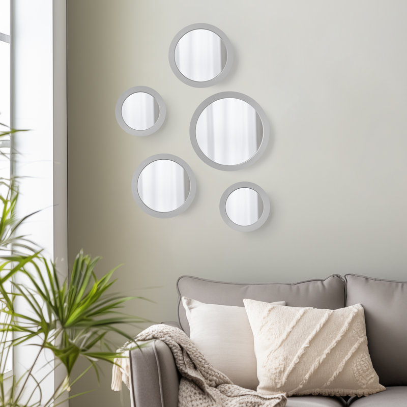 Ensemble de miroirs modernes et contemporains Allysan, Argent