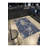 Blue Beige Themed Motif Ethnic Floral Patterned Vintage Decorative Carpet-1347527857