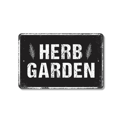 Herb Garden (2 Pack) 8 Inch x 12 Inch Plastic Sign
