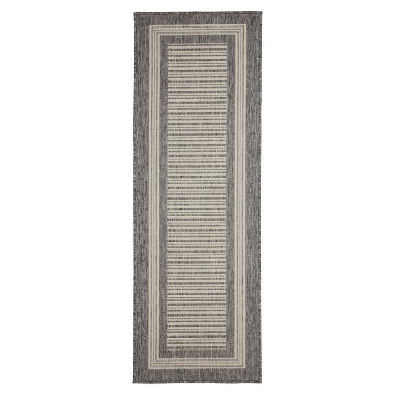 Gel Backed Border Steel, Runner 60 x 180 cm
