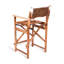 Galway 23" Folding Counter Chair in Brown Hair on Hide