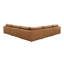 Ensemble de 4 canapés modulaires en cuir brun mi-ferme rembourrés de mousse 5 pièces, extérieur en cuir, 4 places, moelleux, rembourrage relax