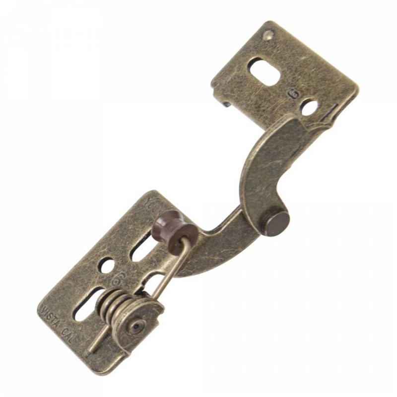 1/2 Overlay Hinge, Antique Brass