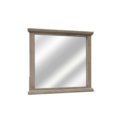 Solid Wood Square Wall Mirror