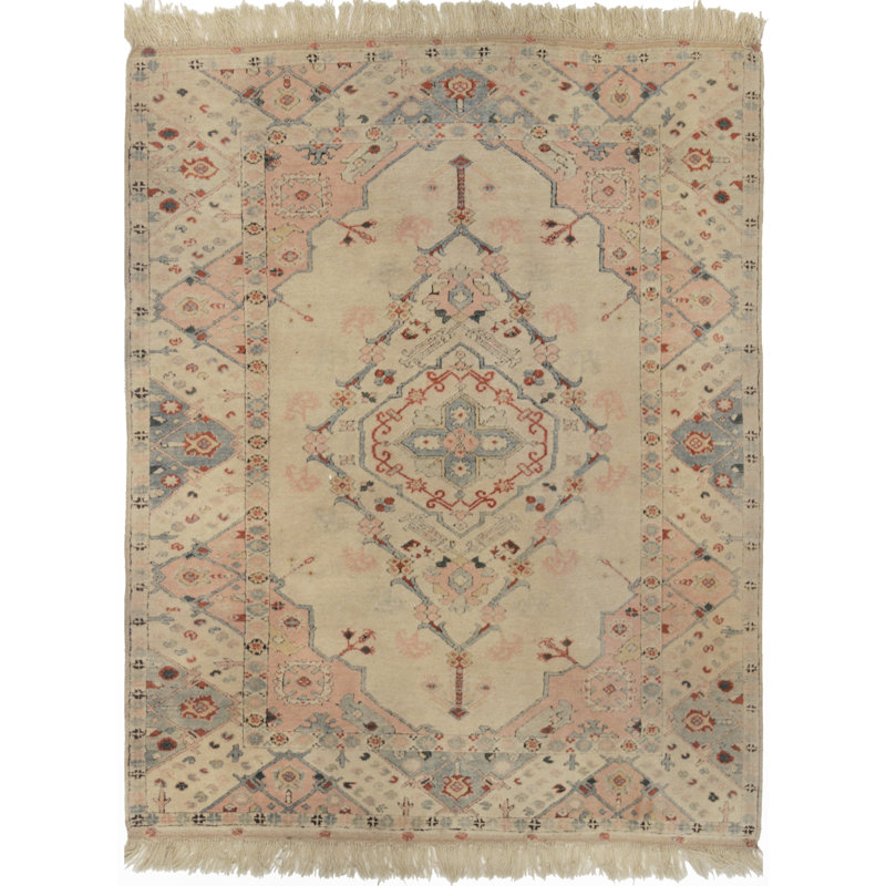 Shirvan Wool Oriental Area Rug in Beige