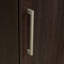 Armoire de rangement de coin contemporaine avec 5 tablettes, finition brune
