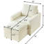 Salon en velours côtelé - beige. Chaise longue et tissu beige confortable, ajustable et de conception moderne-529816688