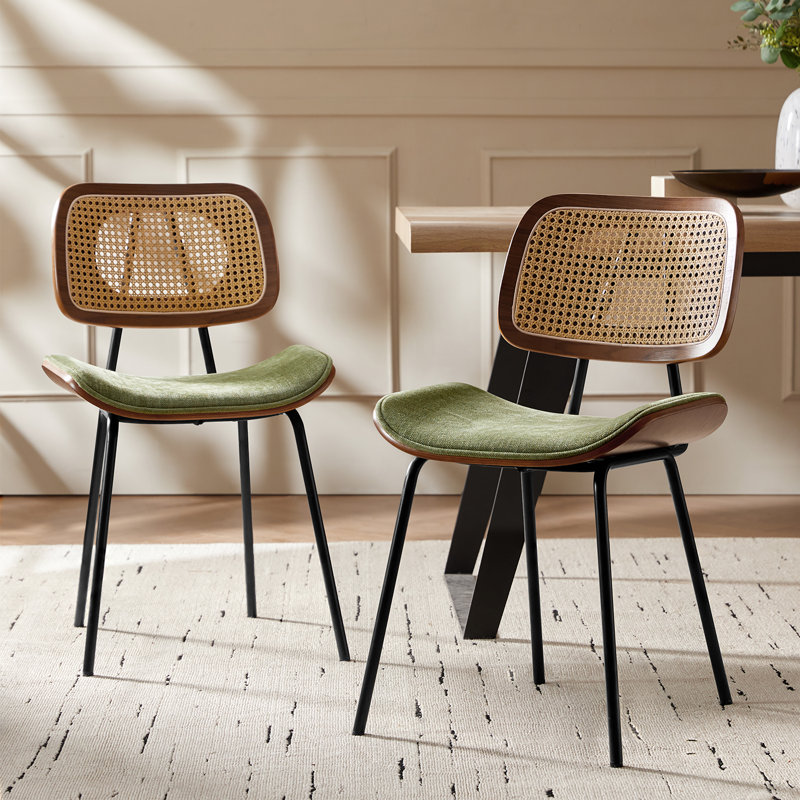 Ensemble de 2 chaises de salle à manger Pateley, Vert