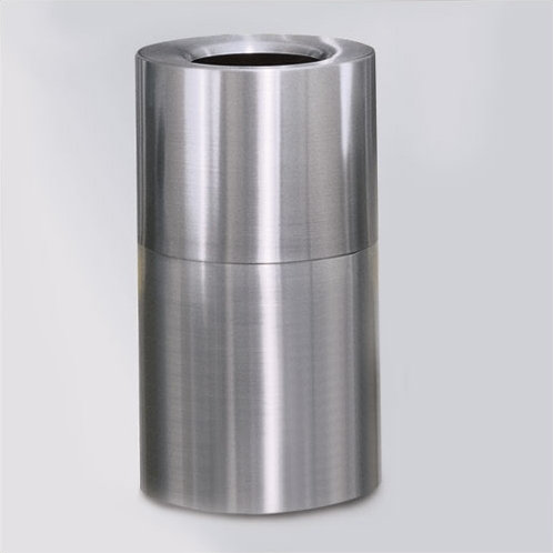 Poubelle designer 35 gallons designer, Aluminium satiné