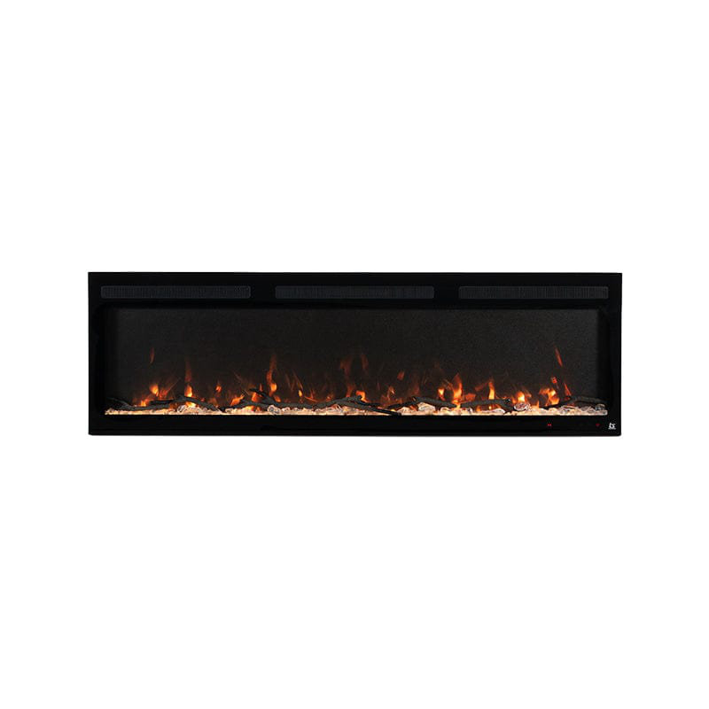Sideline Fury Smart Electric Fireplace Recessed or Wall Mounted, 20" H x 65" W x 4.5" D