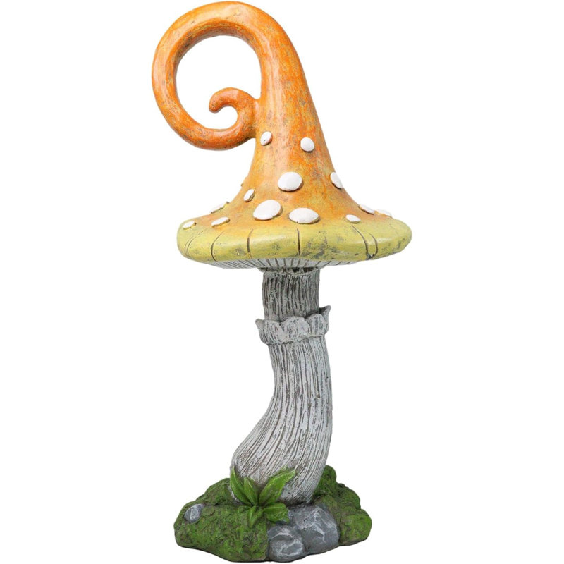 Grande figurine de champignon tressé tressé H 23 po