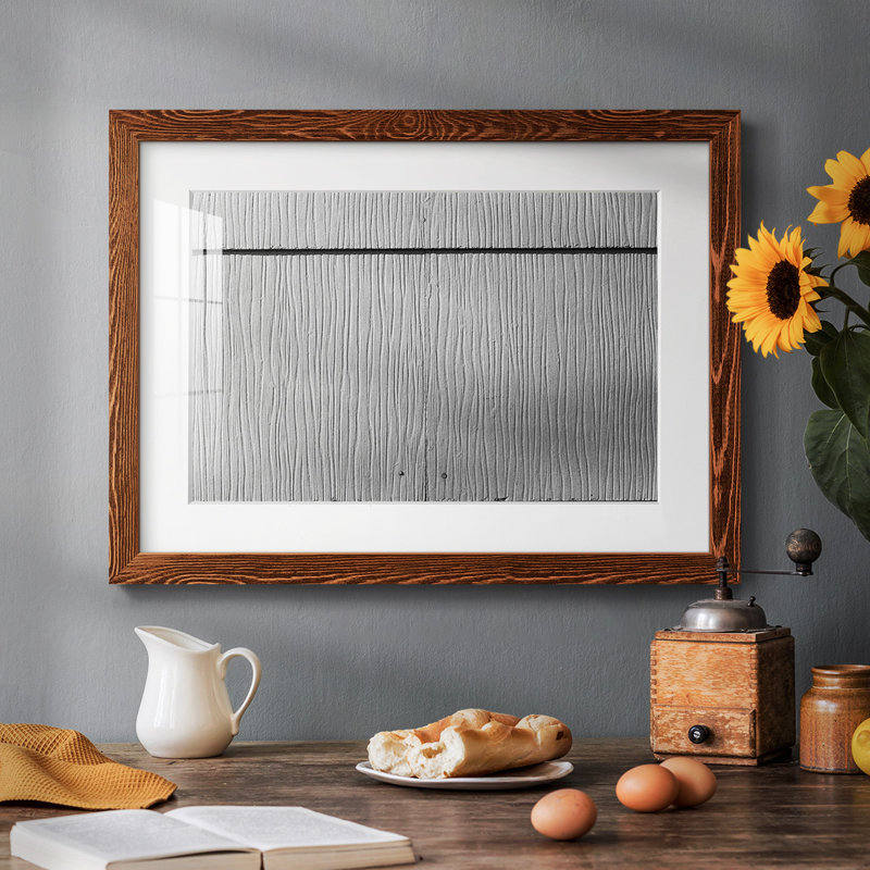 Found Textures I - Reproduction encadrée rustique avec tableau mat, Érable, H 28 po x l 42 po
