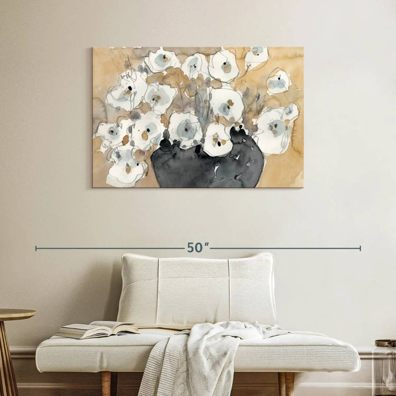 Harnek, Autre fleur blanche I, H 26 po x l 39 po