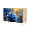 Buffet Buffet avec rangement Fleurs papillon bleues et décorations scintillantes Dreamy Glow avec 2 portes pour le salon et la cuisine