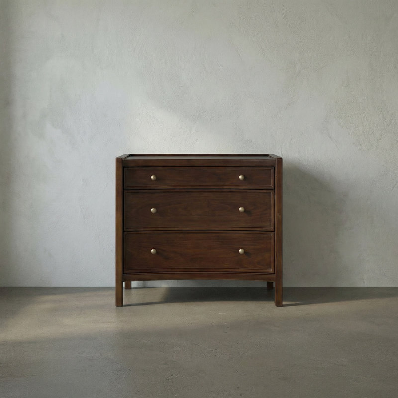 Hampton 3 - Drawer Solid Wood Nightstand