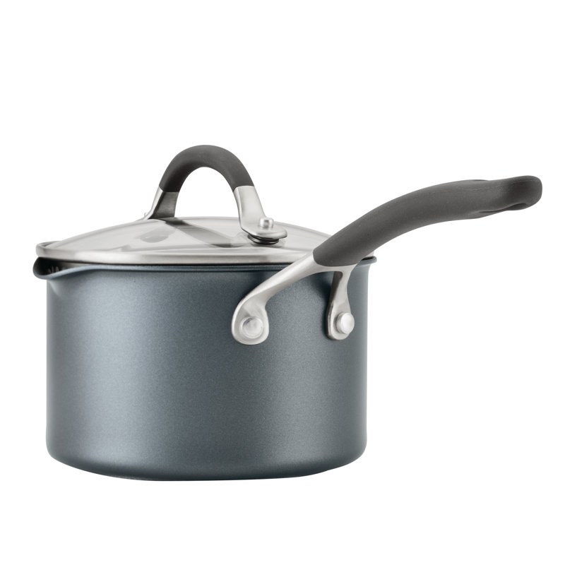 Circulon A1 Series with Scratchdefense Technology Nonstick Induction Straining Sauce Pan with Lid, 2 qt.