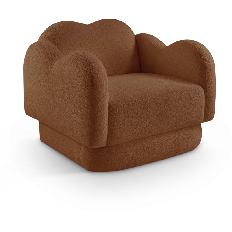 Chaise rembourrée Rainald, Tissu Saddy Teddy