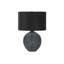 Lighting, H 23 po, lampe de table, céramique noire, abat-jour noir, contemporain