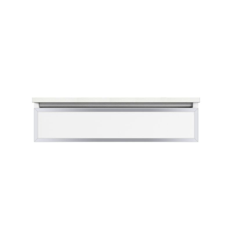 Profiles Framed 36" Single Bathroom Vanity Base Only, Black/Polished Nickel, Yes, Full Drawer