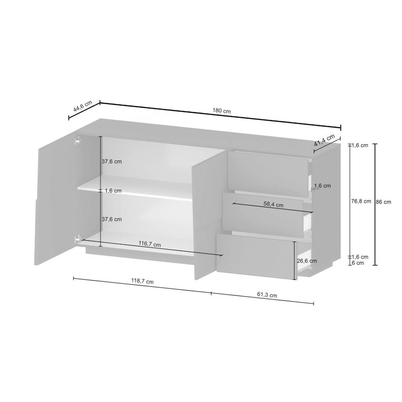 Adaway 180cm Sideboard, Natural