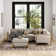 Madison 4-Seat Upholstered Sectional with Ottoman