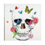 Butterfly Flower Skull - Wrapped Canvas Painting-1645663374
