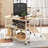 17 Storeys 360° Rotatable Sofa Side Table L-shaped Laptop Desk Snack Table Withshelf Patented-1934654470