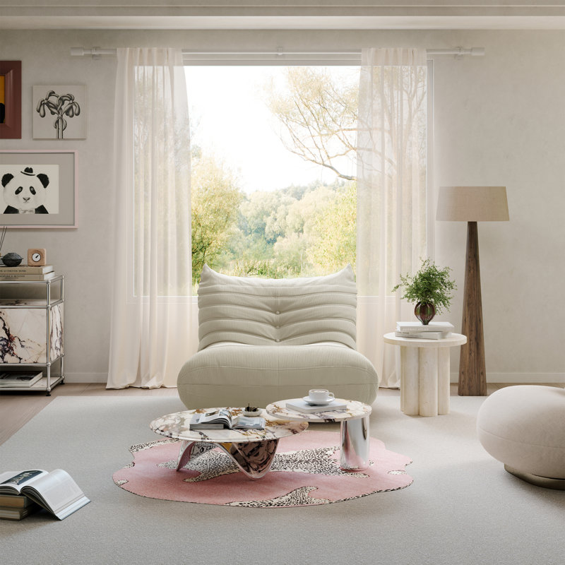 Fauteuil à billes Castille Lazy, Crème