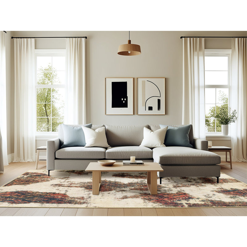 Tapis abstrait moderne 917, Rectangle 6 pi x 9 pi