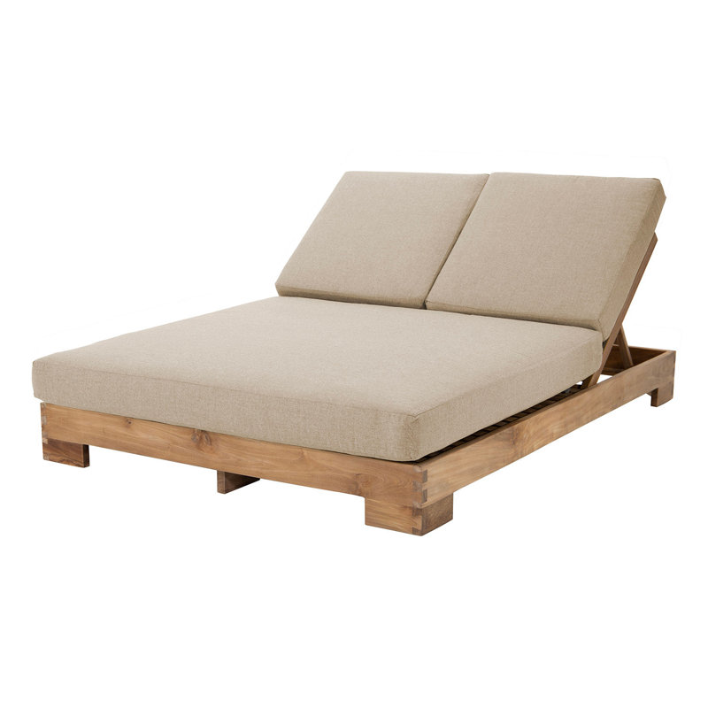 Chaise longue double Pacific, Beige antique