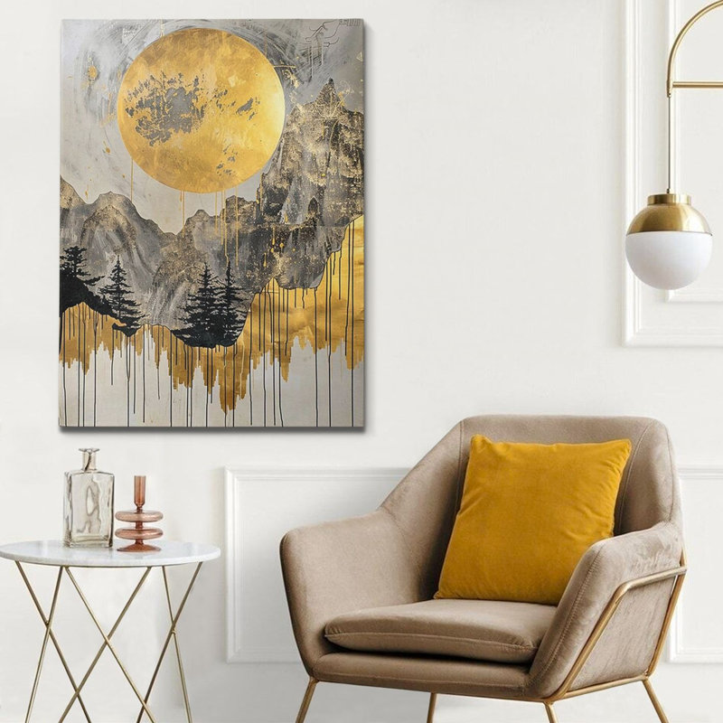 Peinture décorative sur toile, H 39,4 po x l 27,6 po