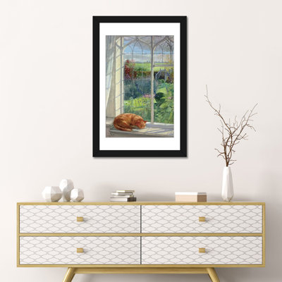 Sleeping Cat And Chinese Bridge by Timothy Easton - Gallery-Wrapped Canvas Giclée