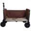 All-In-One Convertible Folding Camping Wagon Cart: Bench Seat, Storage Compartment & Included Dog Tether, Beige/Brown-125230235