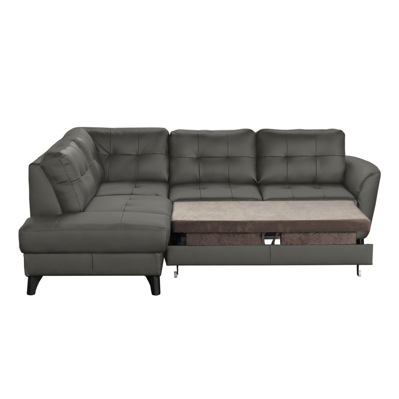 Hunnewell Sleeper Corner Sofa, Left Hand Facing, Dark Grey