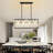 Modern Rectangle Black Crystal Chandeliers