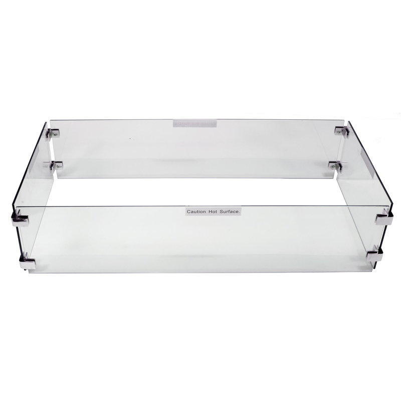 Verre pare-flammes Wind Fire Pit, H 15,6 po x l 30,3 po x P 20,5 po
