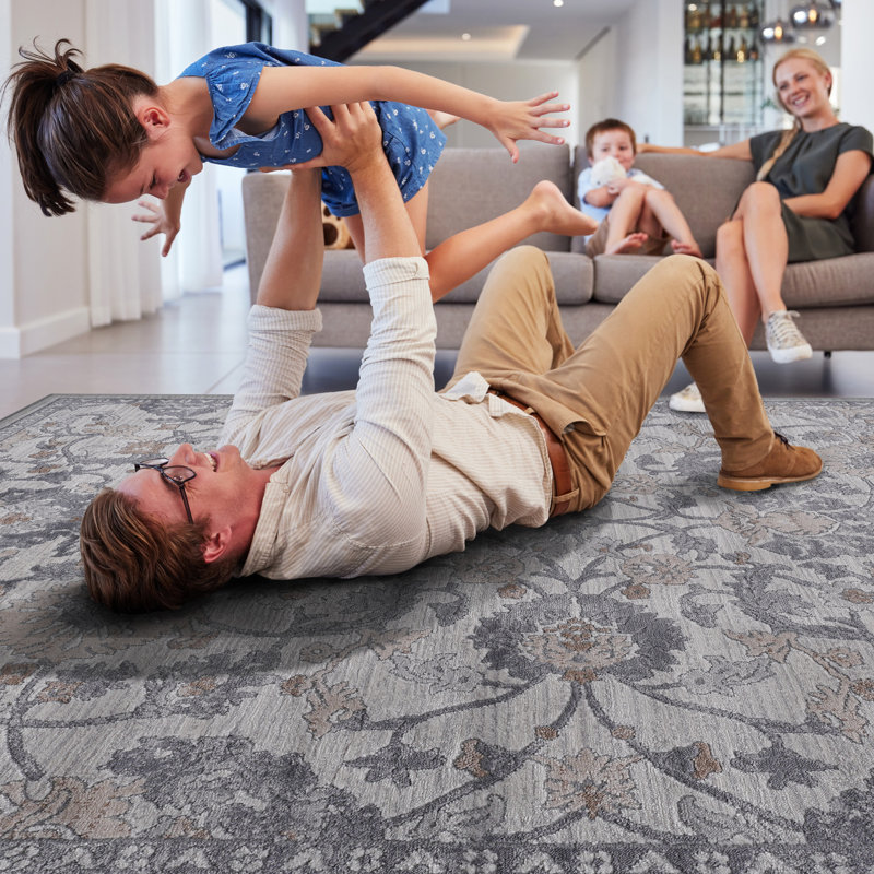 Tapis 5X7 - Sable /, sans perte de teinture, teint, pour le salon, la chambre à coucher, la salle à manger et le bureau