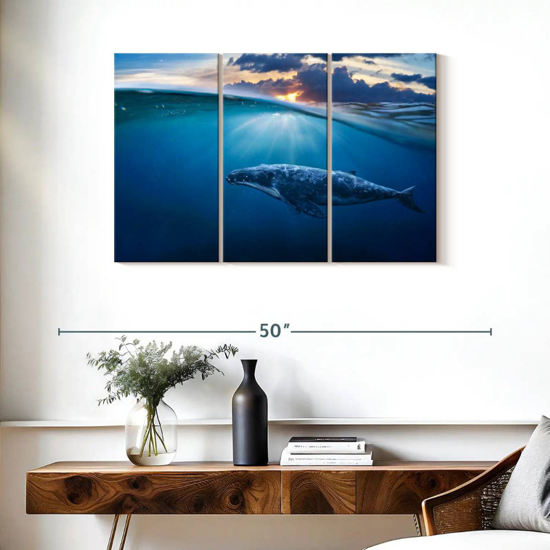Aletra Whale Underwater, 24" H x 38" W