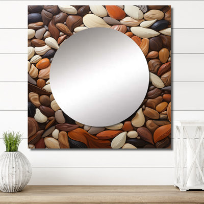 Gerius - Beans Ballet Stone Collage Food & Beverage Square Mirror For Wall Art Decor