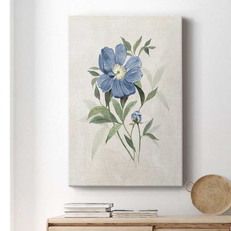 Toile tendue avec châssis Farmhouse Periwinkle III - prêt à accrocher, H 18 po x l 12 po x P 1,5 po