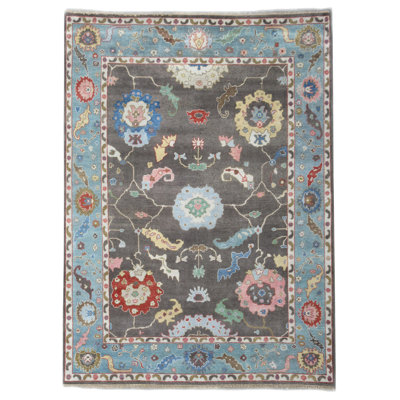 Tapis brun 9X12 Oushak