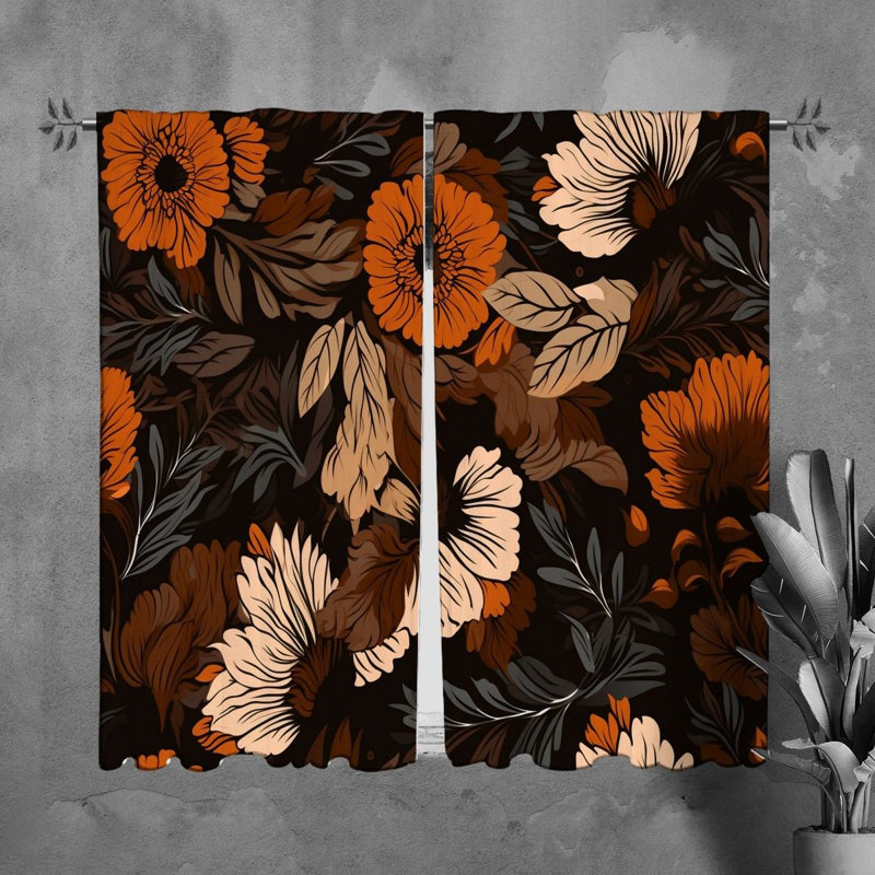 Paire de rideaux obscurcissant en polyester Mickelina, L 40 po x L 61 po