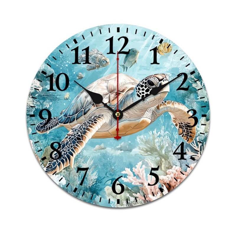 Horloge murale sarcelle 12 "x 12"