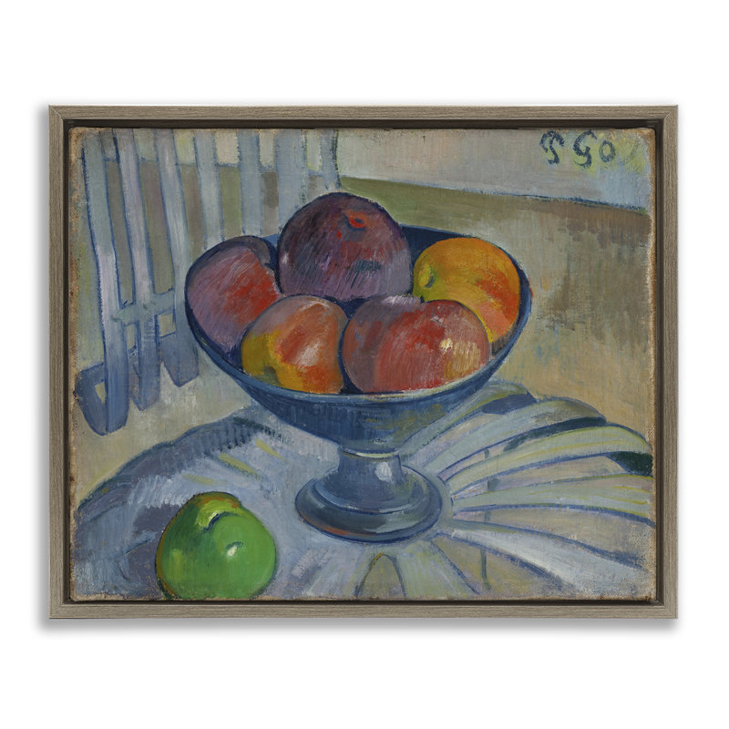 Art mural classique sur toile flottante sur une chaise de jardin par One1000Paintings, Cadre flottant orme Montalcino