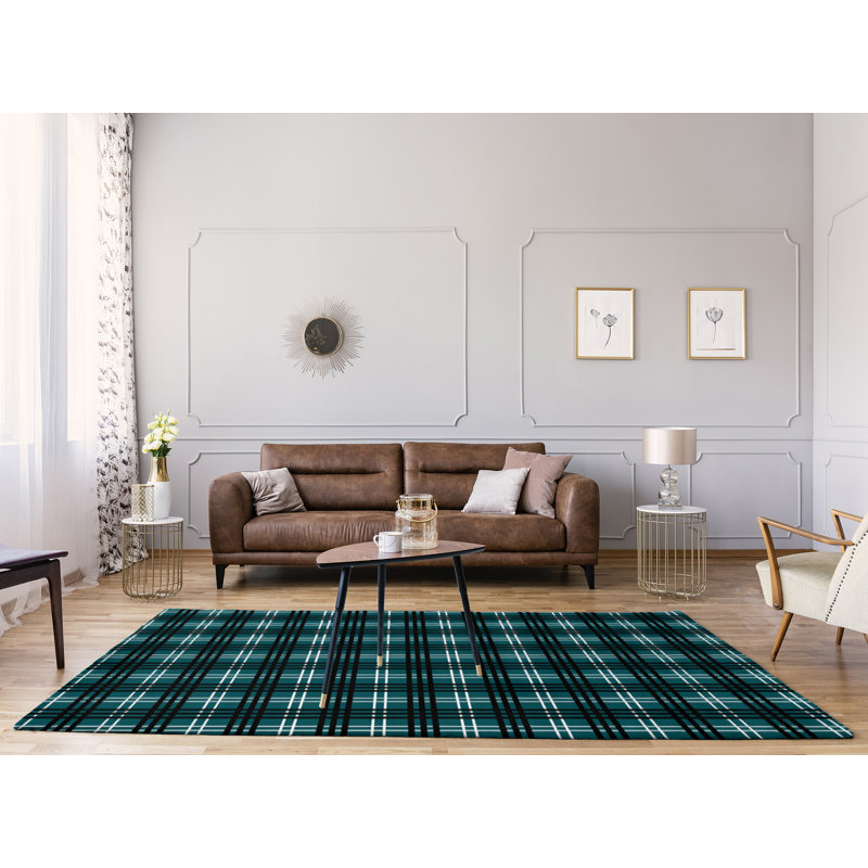 Plaid Indoor Rug, Rectangle 5' x 7'