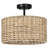 Lannister Rattan Semi Flush Mount