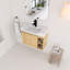 Meuble-lavabo mural 28 po avec lavabo en céramique blanche et porte à fermeture en douceur-1743517348